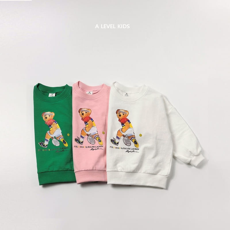 A Level - Korean Children Fashion - #littlefashionista - Tennis Bear Sweatshirt - 4