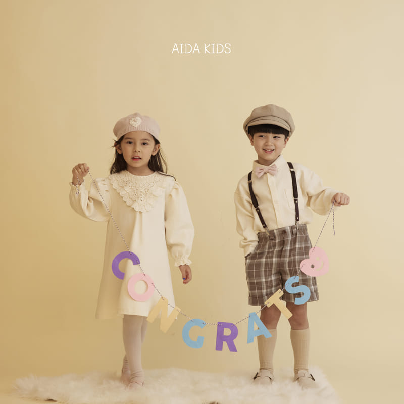 Aida - Korean Baby Fashion - #babyboutique - Lace Bib One-piece - 2