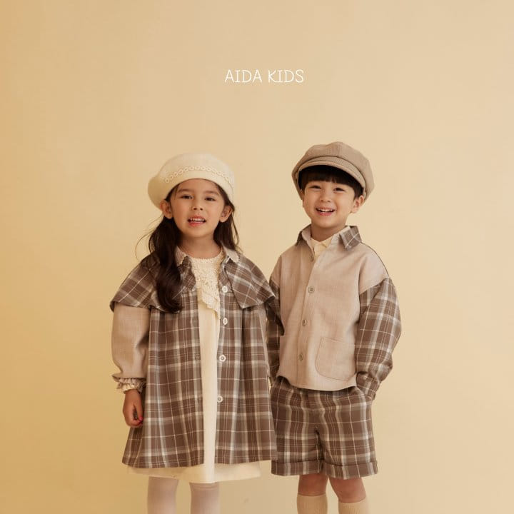 Aida - Korean Baby Fashion - #babyboutique - New Dandy Check Jacket - 9