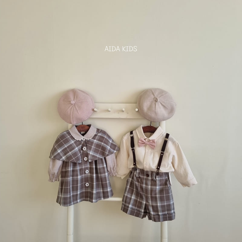 Aida - Korean Baby Fashion - #babyboutique - Dandy Check Coat - 7