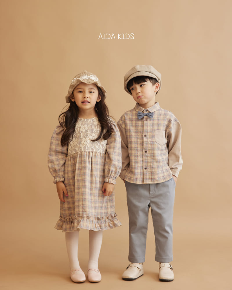 Aida - Korean Baby Fashion - #babyboutiqueclothing - Purple Check One-piece - 7