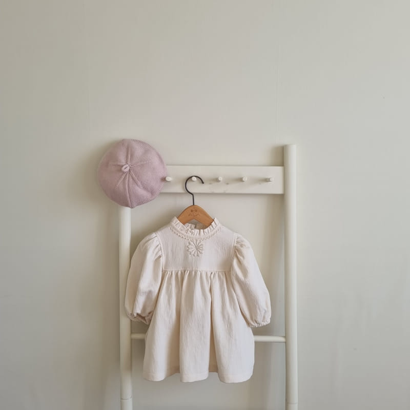 Aida - Korean Baby Fashion - #babyclothing - Motive Cream One-piece - 6