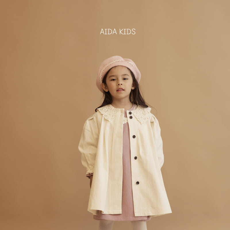 Aida - Korean Baby Fashion - #babyfashion - Cream Outer One-piece - 8
