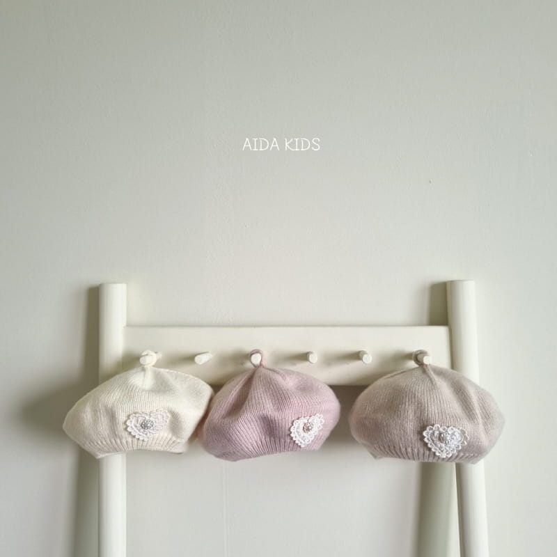Aida - Korean Baby Fashion - #babyclothing - Heart Beret Hat - 4