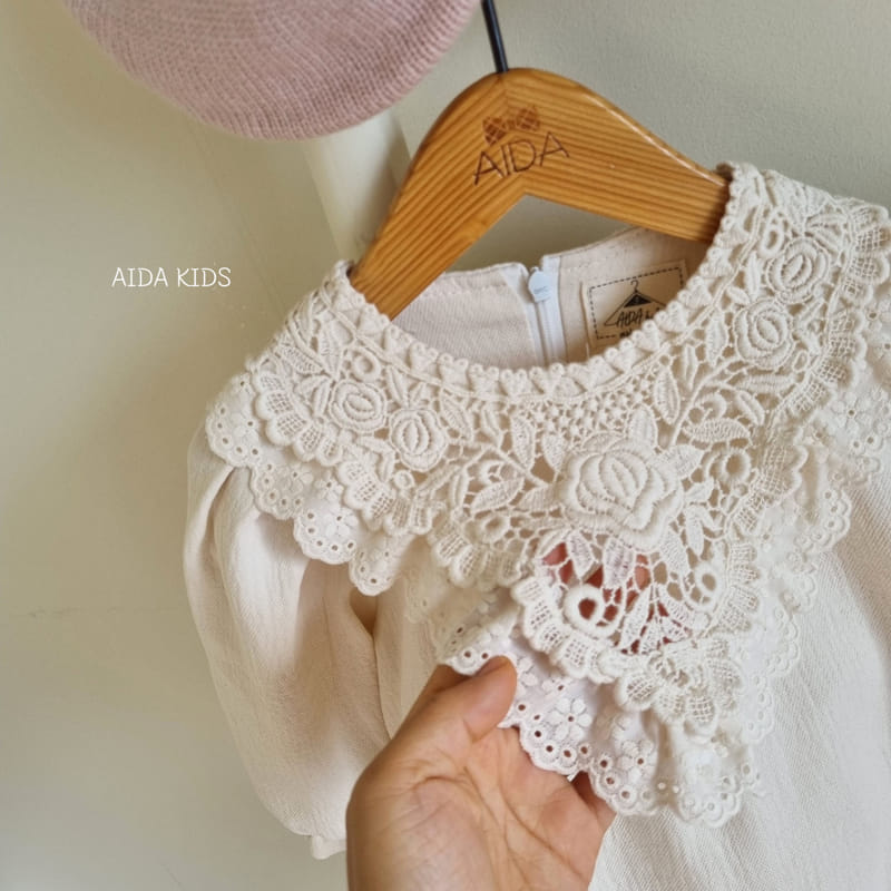 Aida - Korean Baby Fashion - #babyfashion - Lace Bib One-piece - 5
