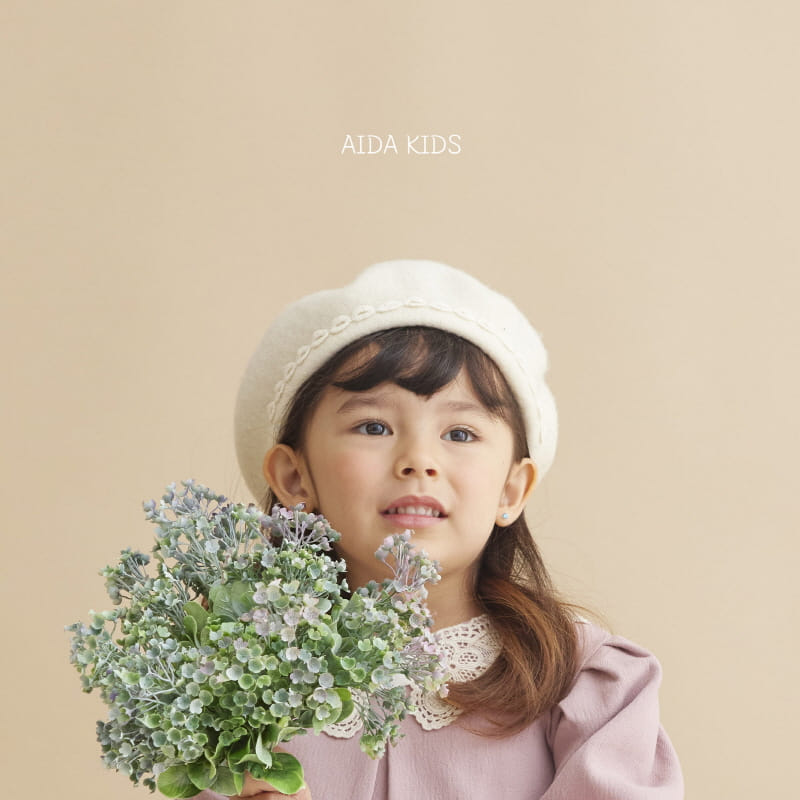 Aida - Korean Baby Fashion - #babyclothing - Lace Beret Hat - 4