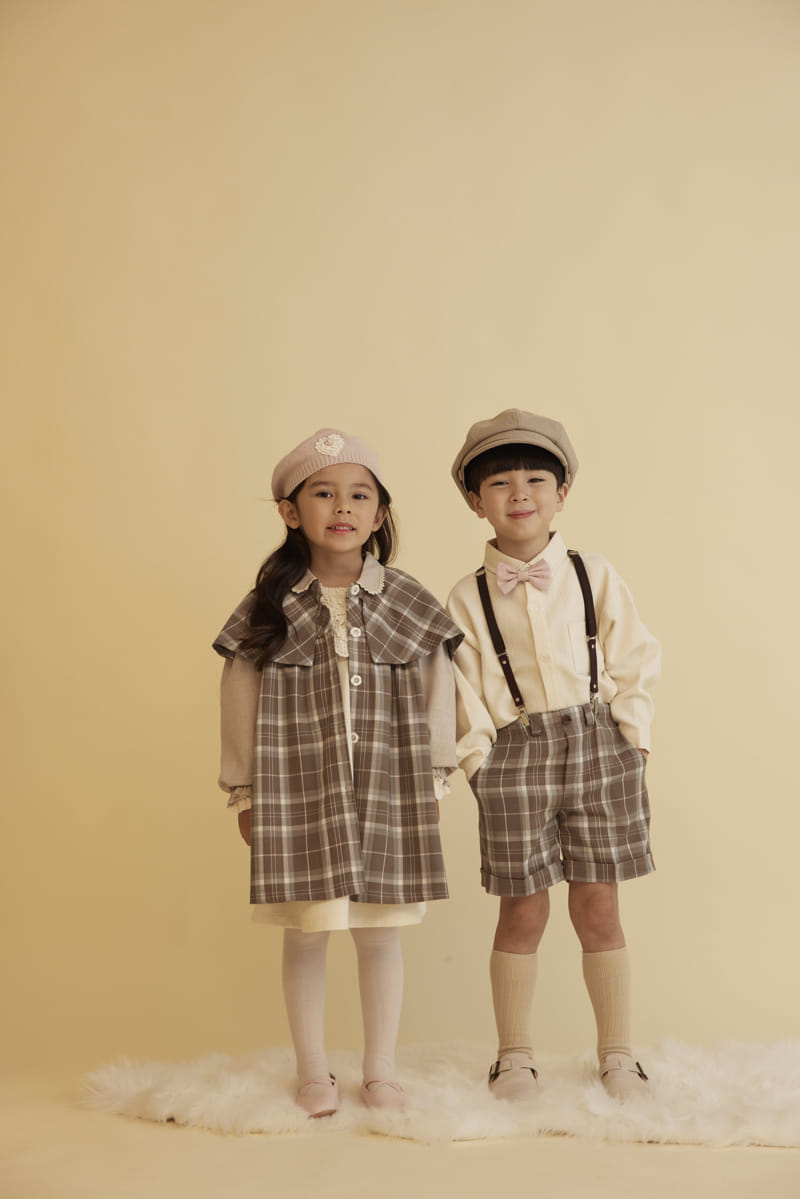 Aida - Korean Baby Fashion - #babyfashion - Dandy Check Coat - 10