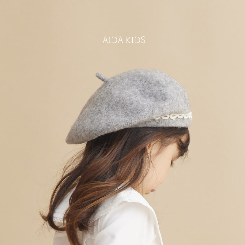 Aida - Korean Baby Fashion - #babyfever - Lace Beret Hat - 5