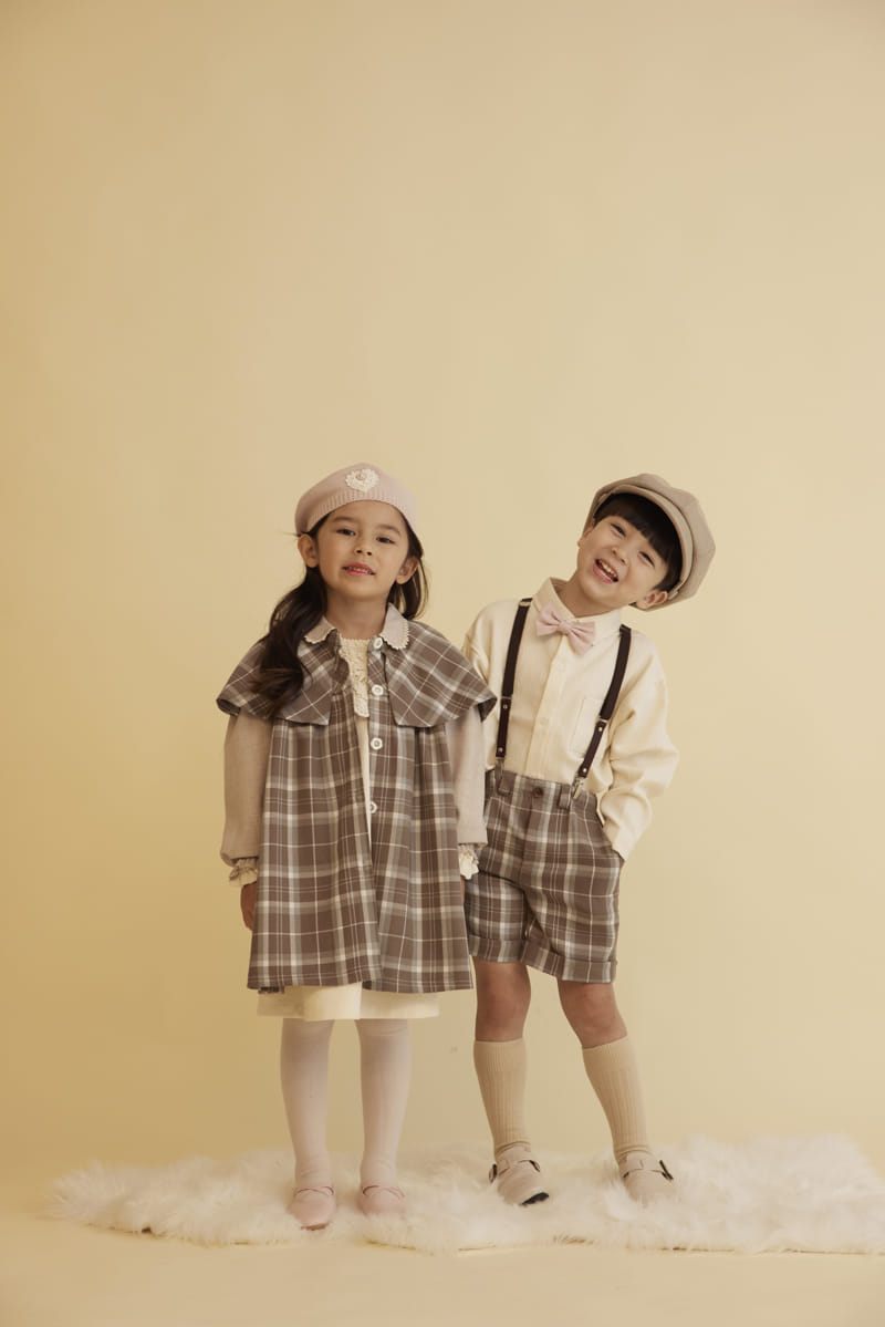 Aida - Korean Baby Fashion - #babyfever - Dandy Check Coat - 11