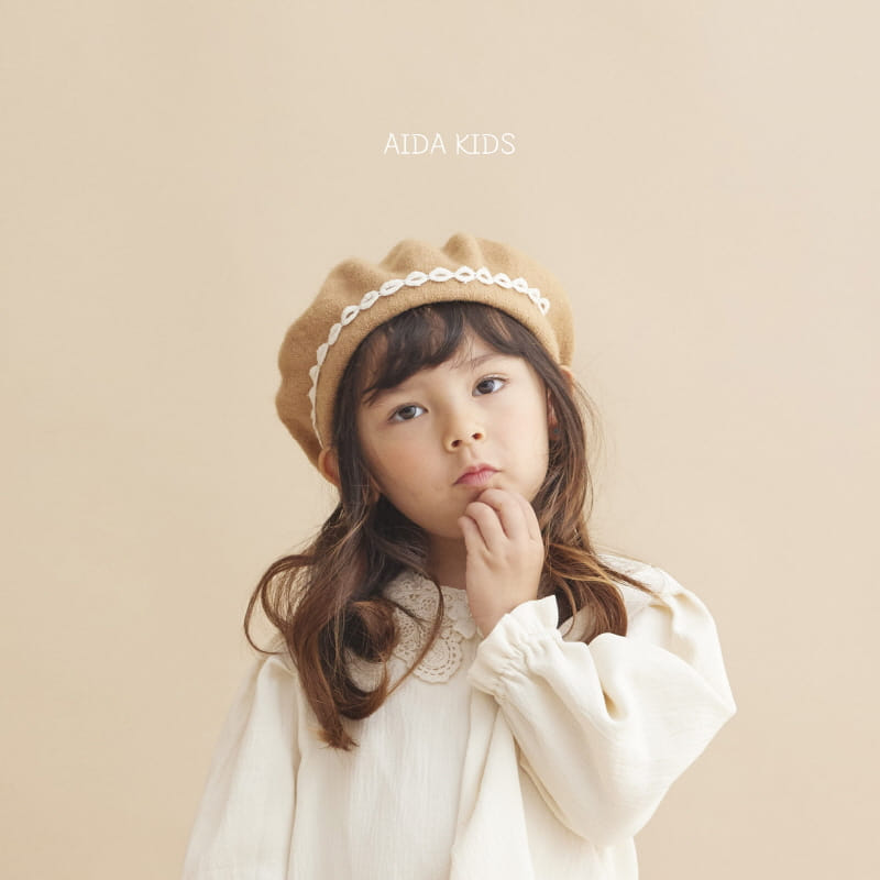 Aida - Korean Baby Fashion - #babygirlfashion - Lace Beret Hat - 6