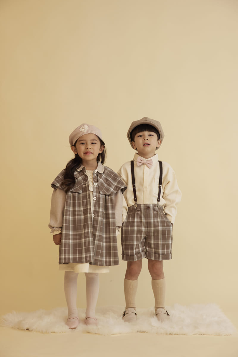 Aida - Korean Baby Fashion - #babygirlfashion - Dandy Check Coat - 12