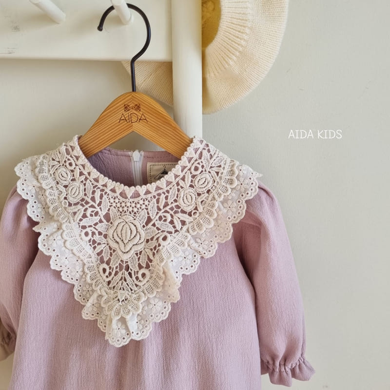 Aida - Korean Baby Fashion - #babylifestyle - Lace Bib One-piece - 8