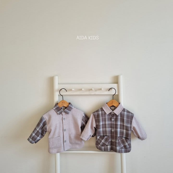 Aida - Korean Baby Fashion - #babyoninstagram - New Dandy Check Jacket