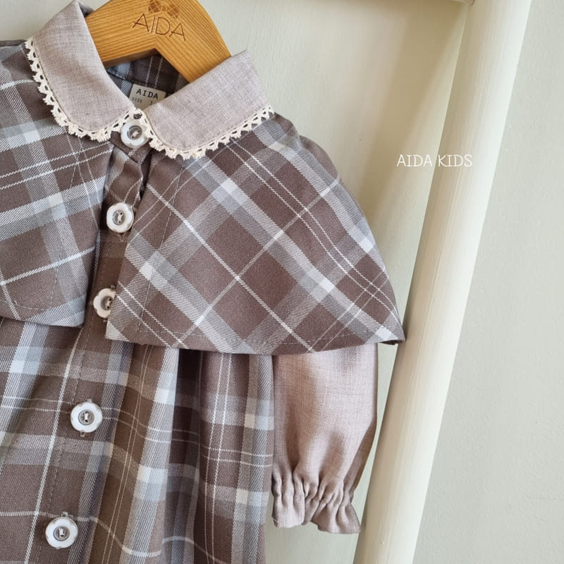 Aida - Korean Baby Fashion - #babyoutfit - Dandy Check Coat