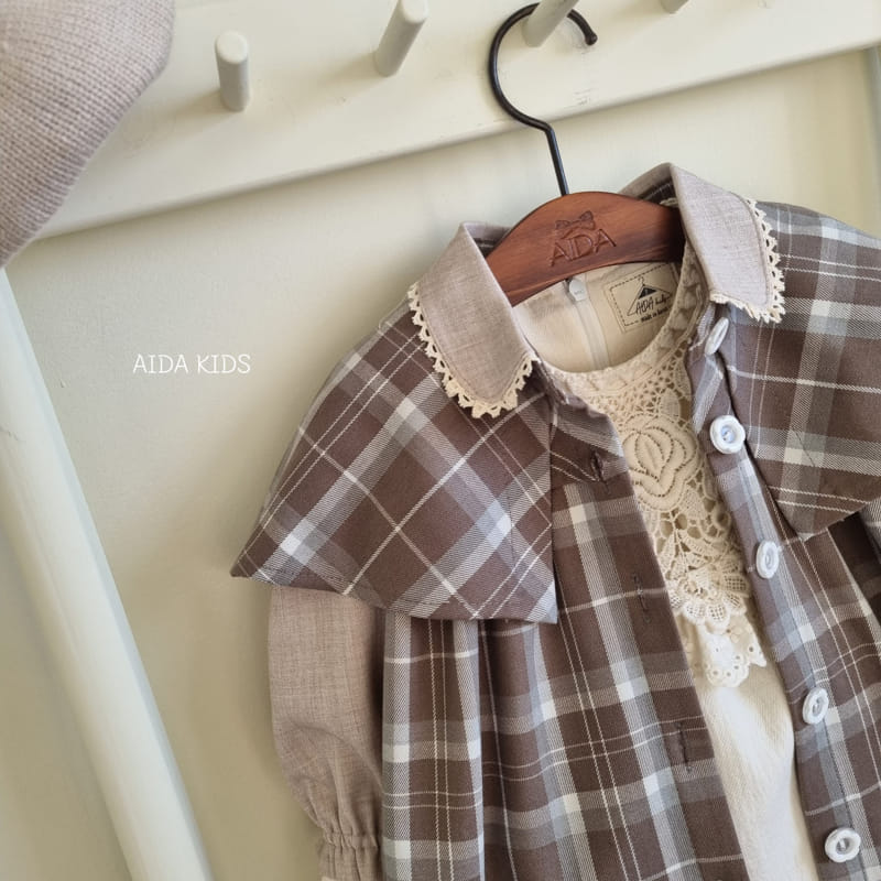 Aida - Korean Baby Fashion - #babywear - Dandy Check Coat - 3