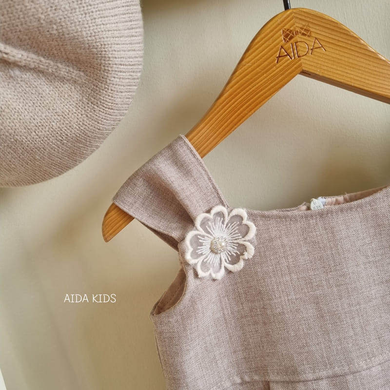 Aida - Korean Baby Fashion - #onlinebabyboutique - Grip Top Sleeveless One-piece - 3