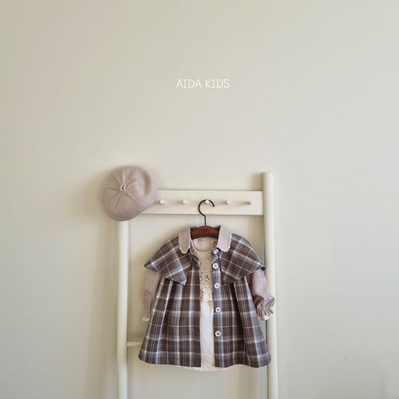 Aida - Korean Baby Fashion - #babywear - Dandy Check Coat - 4