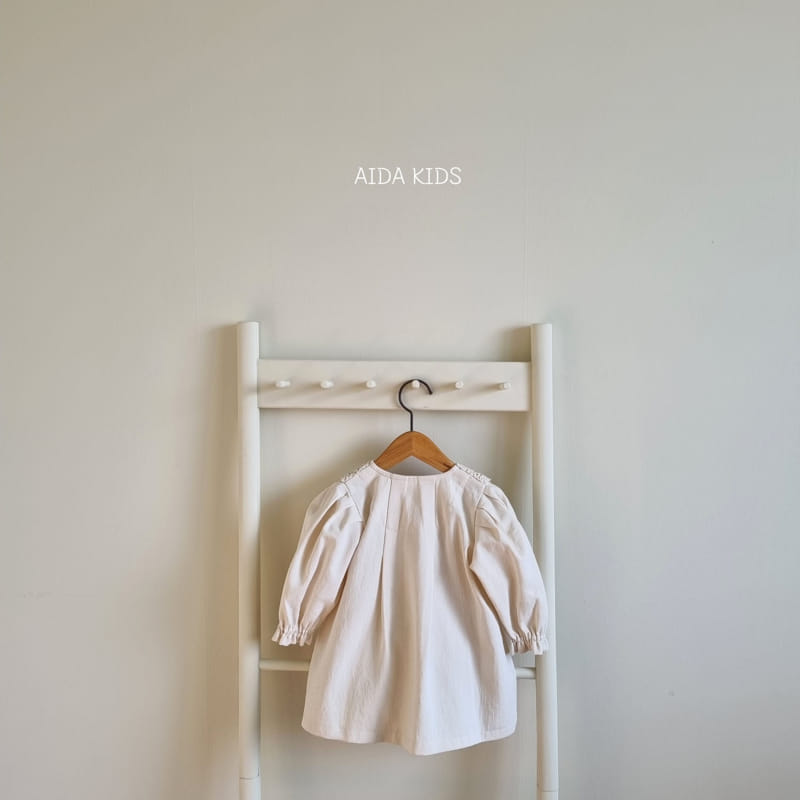 Aida - Korean Baby Fashion - #onlinebabyshop - Cream Outer One-piece - 3