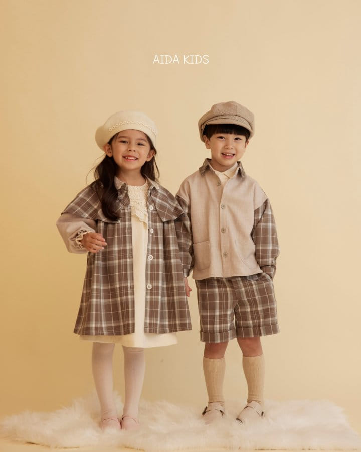 Aida - Korean Baby Fashion - #smilingbaby - New Dandy Check Jacket - 8
