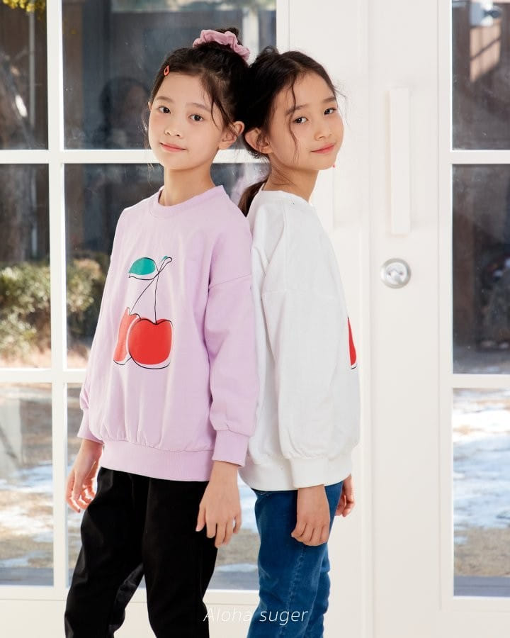Aloha Suger - Korean Children Fashion - #Kfashion4kids - Cherry Sweatshirt