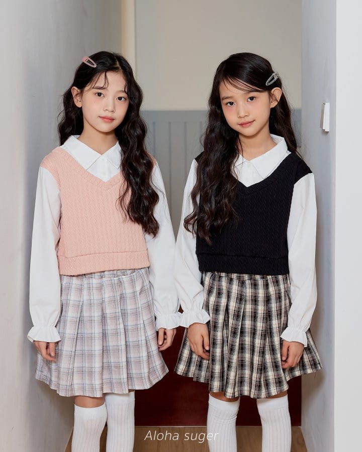 Aloha Suger - Korean Children Fashion - #prettylittlegirls - Knit Shirt Blouse - 4