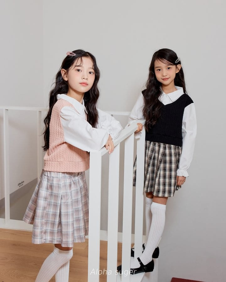 Aloha Suger - Korean Children Fashion - #childofig - Knit Shirt Blouse - 5