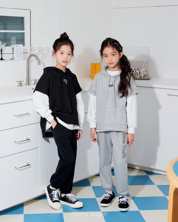 Aloha Suger - Korean Children Fashion - #childofig - 3 Pic Top Bottom Set - 3