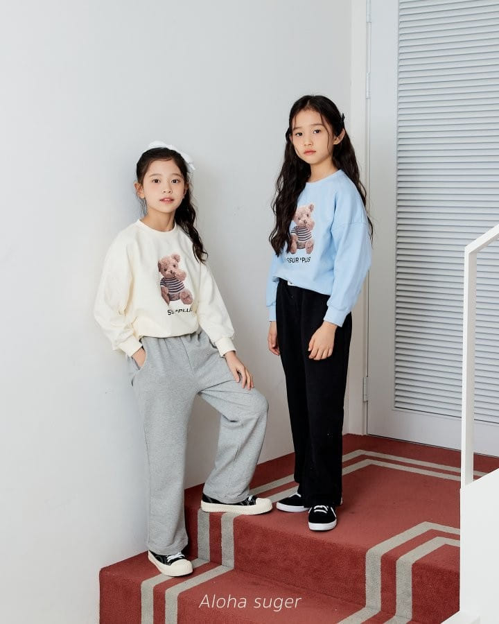 Aloha Suger - Korean Children Fashion - #childrensboutique - Label Wide Pants - 8