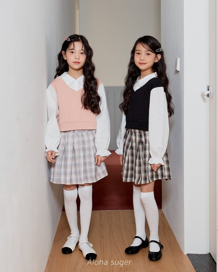 Aloha Suger - Korean Children Fashion - #childrensboutique - Knit Shirt Blouse - 6