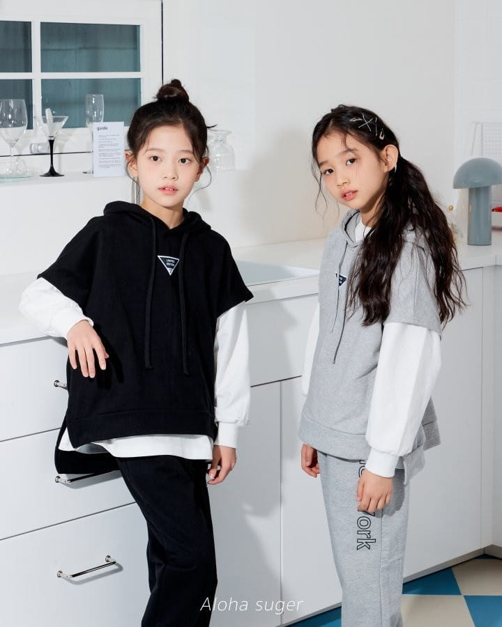 Aloha Suger - Korean Children Fashion - #fashionkids - 3 Pic Top Bottom Set - 7