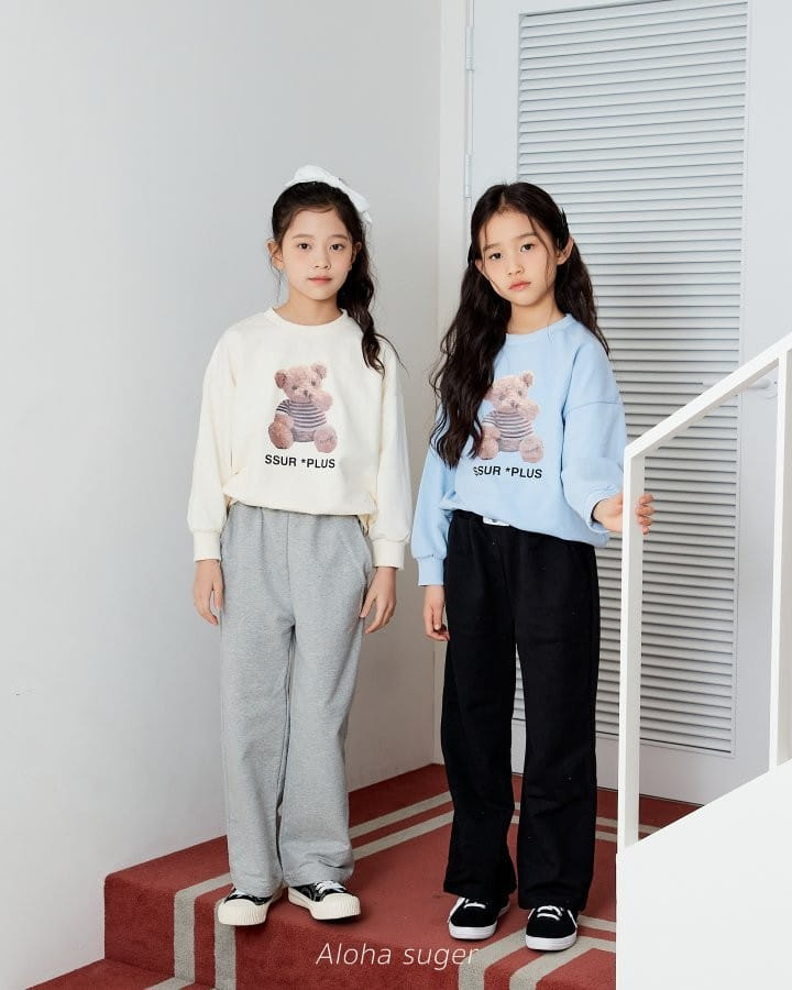 Aloha Suger - Korean Children Fashion - #kidsshorts - Baby Bear Sweatshirt - 3