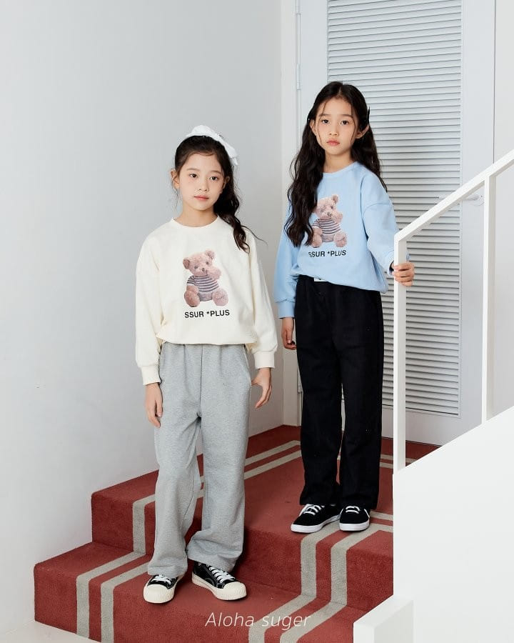 Aloha Suger - Korean Children Fashion - #kidsshorts - Baby Bear Sweatshirt - 4