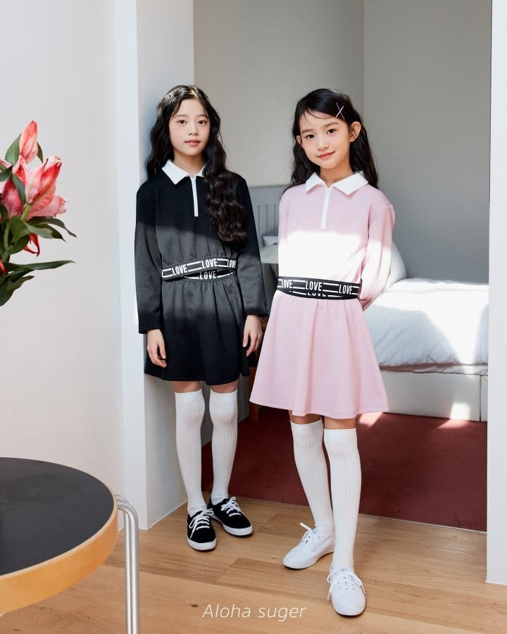 Aloha Suger - Korean Children Fashion - #kidsstore - Banding Skirt Set - 3