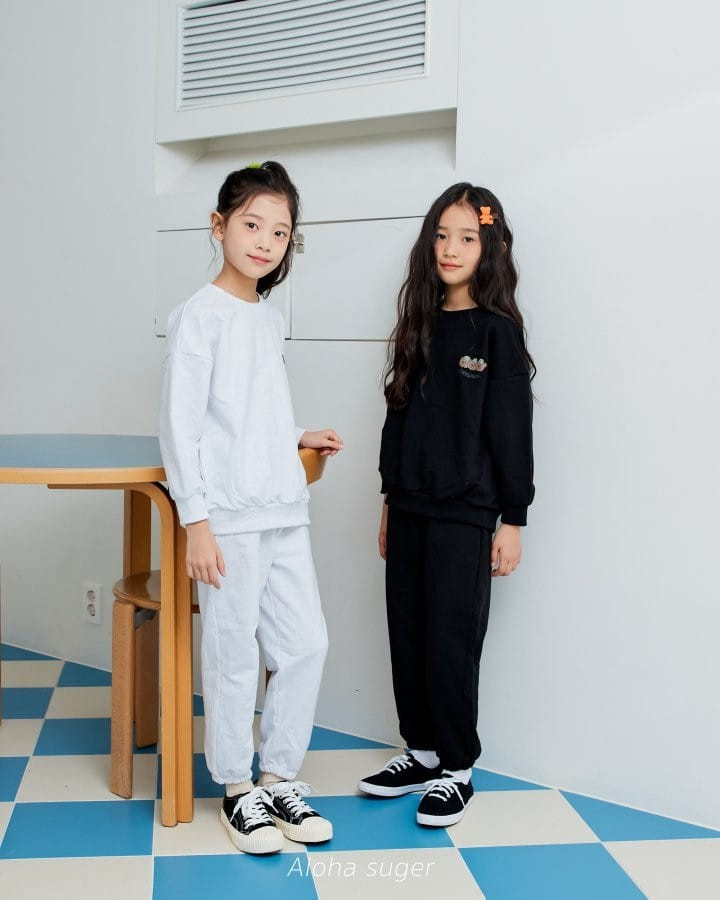 Aloha Suger - Korean Children Fashion - #kidzfashiontrend - Bear Top Bottom Set - 11
