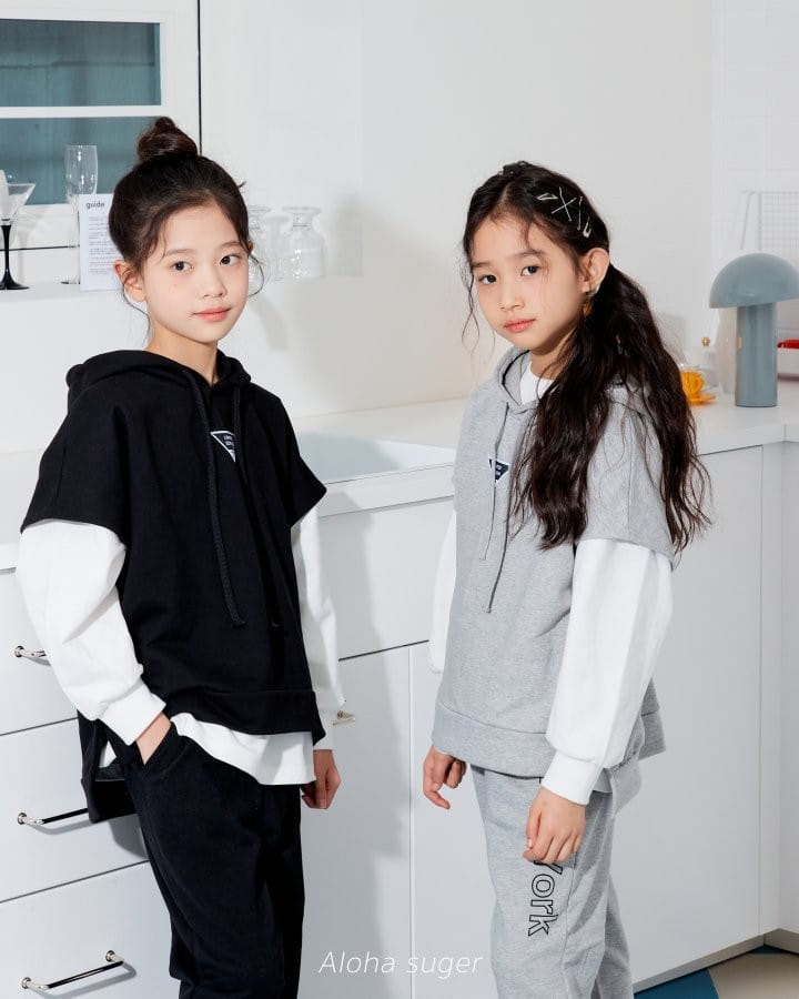 Aloha Suger - Korean Children Fashion - #littlefashionista - 3 Pic Top Bottom Set - 12