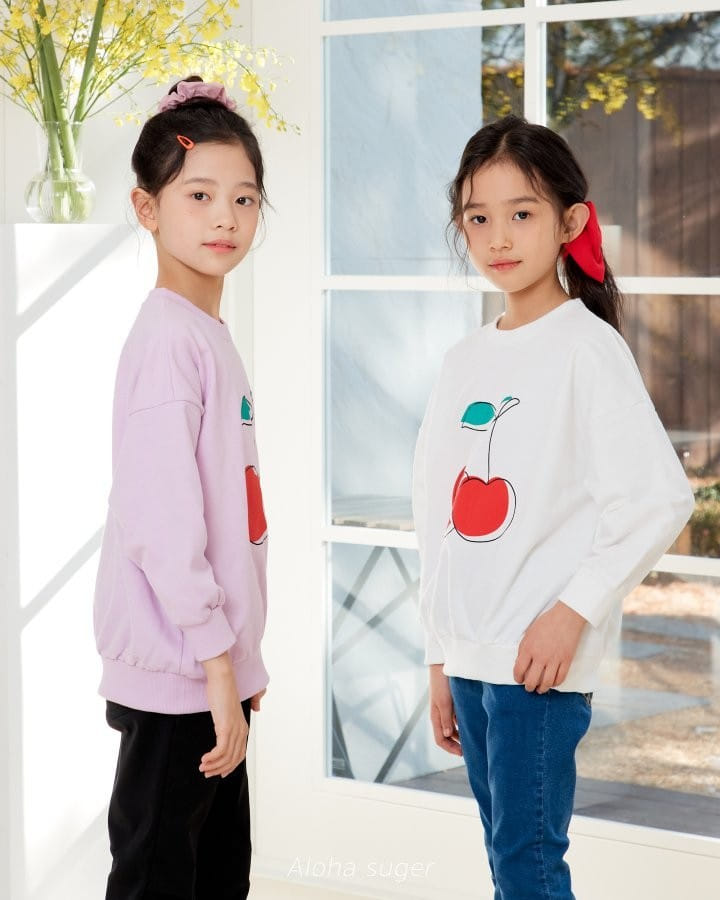 Aloha Suger - Korean Children Fashion - #magicofchildhood - Cherry Sweatshirt - 3