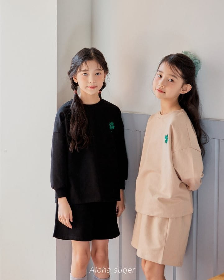Aloha Suger - Korean Children Fashion - #magicofchildhood - Clover Top Bottom Set - 7