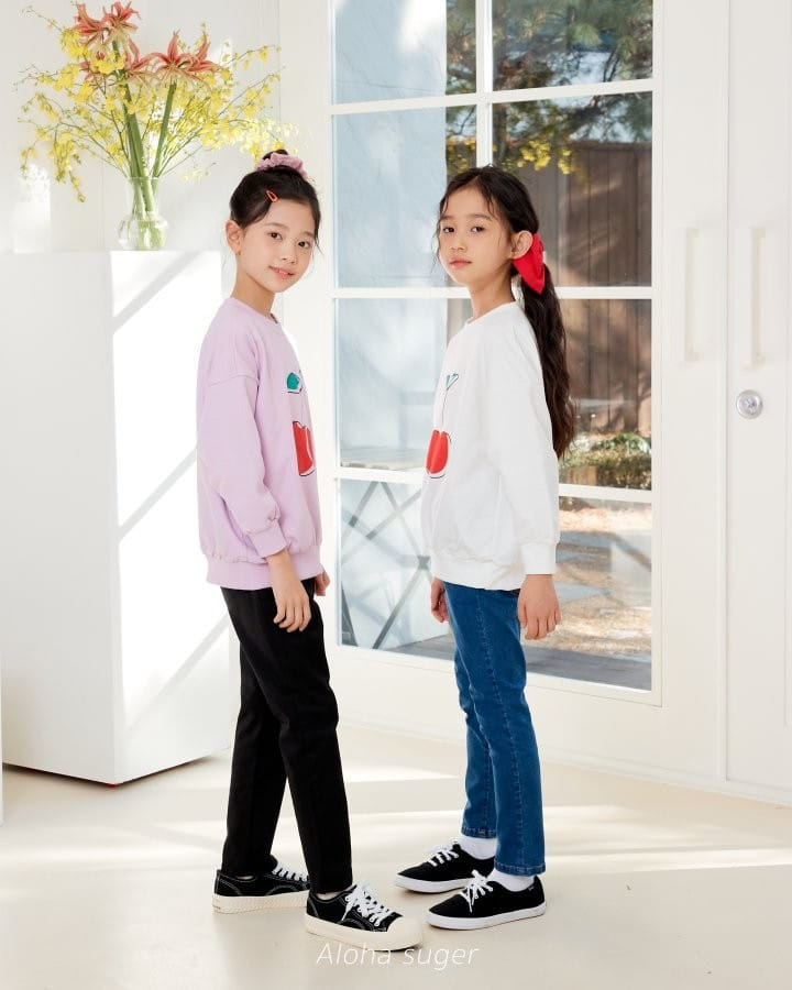 Aloha Suger - Korean Children Fashion - #magicofchildhood - Cherry Sweatshirt - 4