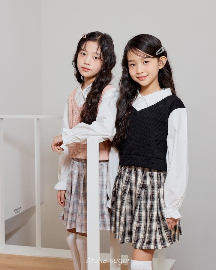 Aloha Suger - Korean Children Fashion - #minifashionista - Knit Shirt Blouse - 2