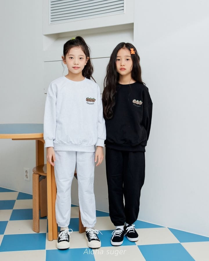 Aloha Suger - Korean Children Fashion - #minifashionista - Bear Top Bottom Set