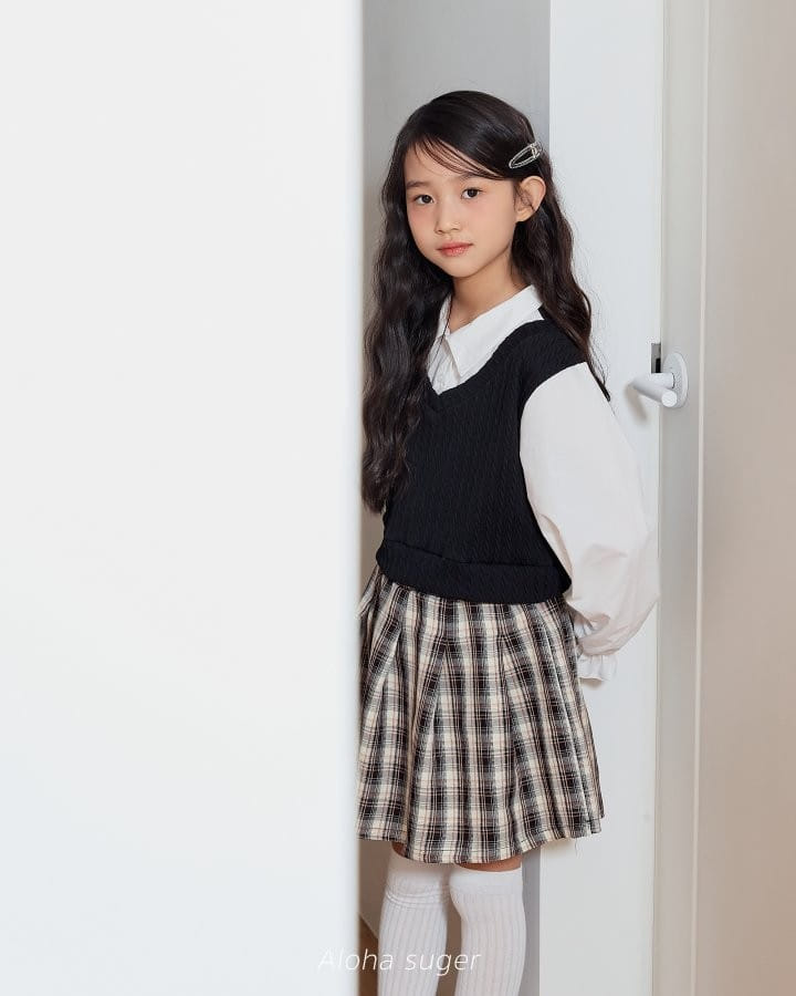 Aloha Suger - Korean Children Fashion - #prettylittlegirls - Knit Shirt Blouse - 3