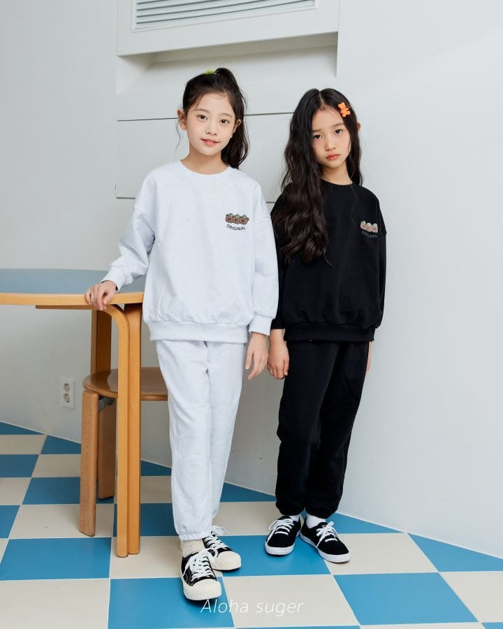 Aloha Suger - Korean Children Fashion - #prettylittlegirls - Bear Top Bottom Set - 2