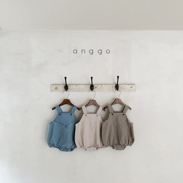 Anggo - Korean Baby Fashion - #babyboutique - Shu Overalls Bodysuit Denim - 6