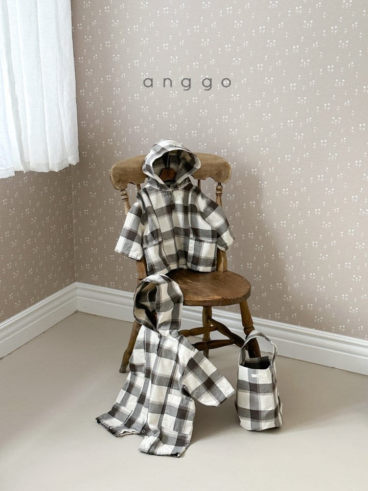 Anggo - Korean Baby Fashion - #babyboutique - Checks Choco Anorak