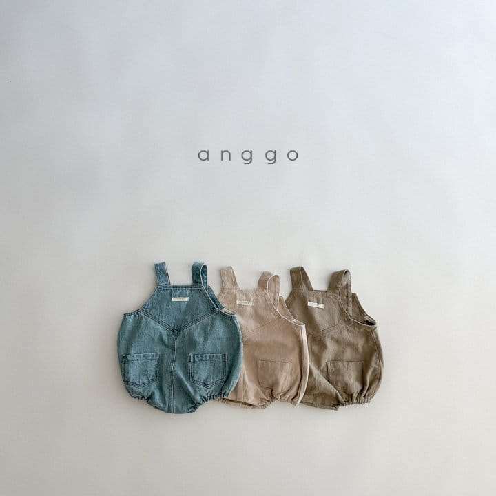 Anggo - Korean Baby Fashion - #babyclothing - Shu Overalls Bodysuit Denim - 8