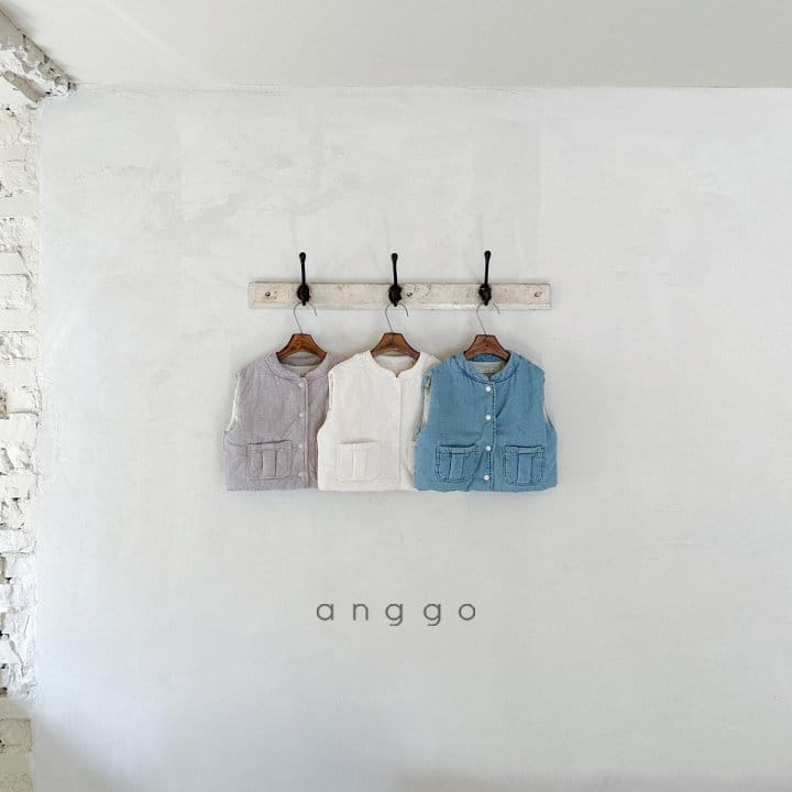 Anggo - Korean Baby Fashion - #babyfashion - Cloud Vest Denim - 4
