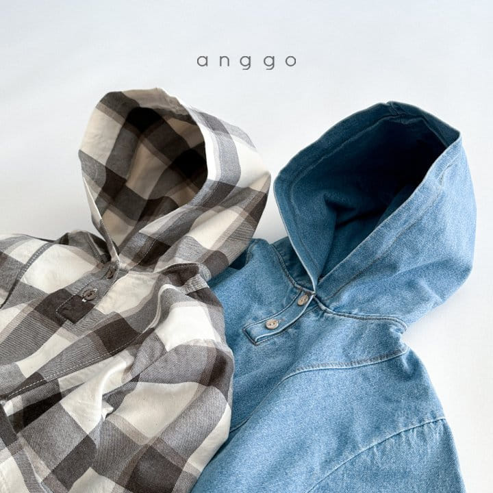 Anggo - Korean Baby Fashion - #babylifestyle - Checks Choco Anorak - 7