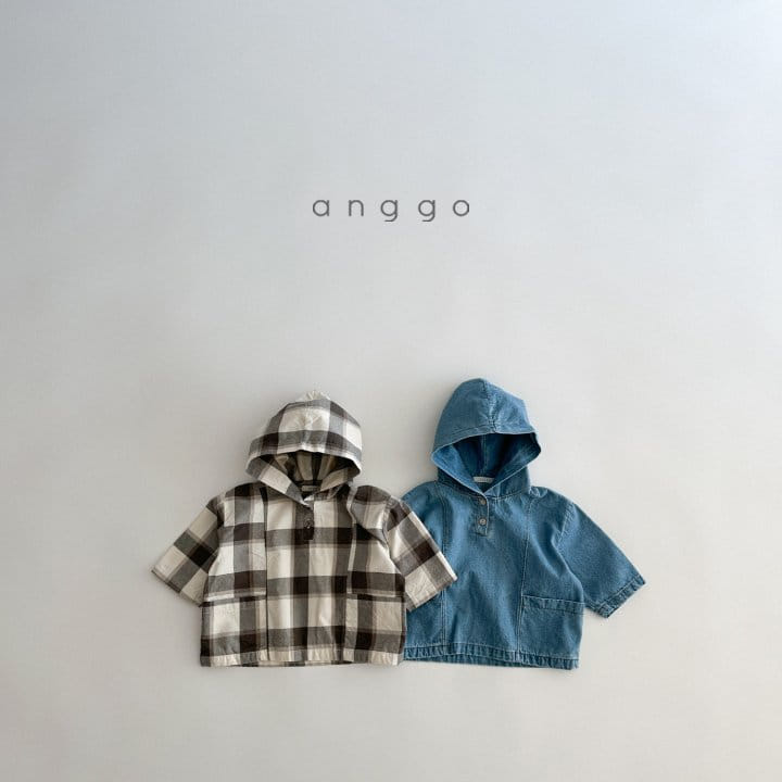 Anggo - Korean Baby Fashion - #babyoninstagram - Checks Choco Anorak - 8