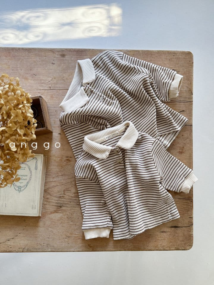 Anggo - Korean Baby Fashion - #babyoutfit - Kitkat Collar Tee