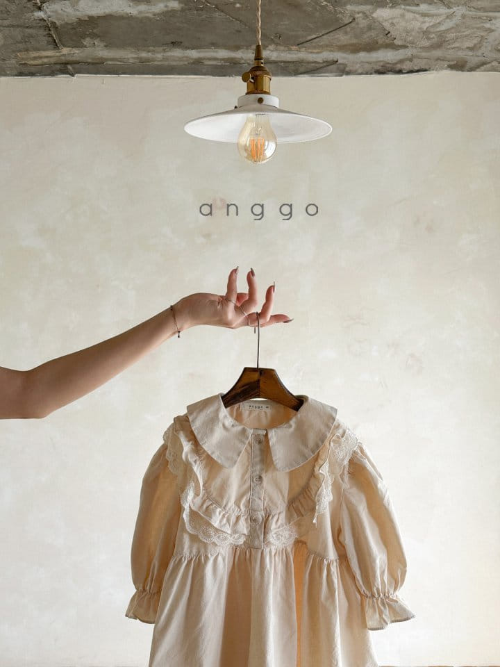 Anggo - Korean Children Fashion - #littlefashionista - Cookie One-piece Beige - 4